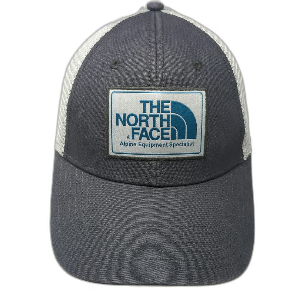 The North Face Trucker Hat Gray One Size Snapback Mesh Alpine Specialist Patch